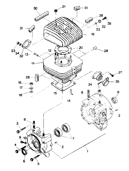 Crankcase and Cylinder Assembly (4913521352038A)