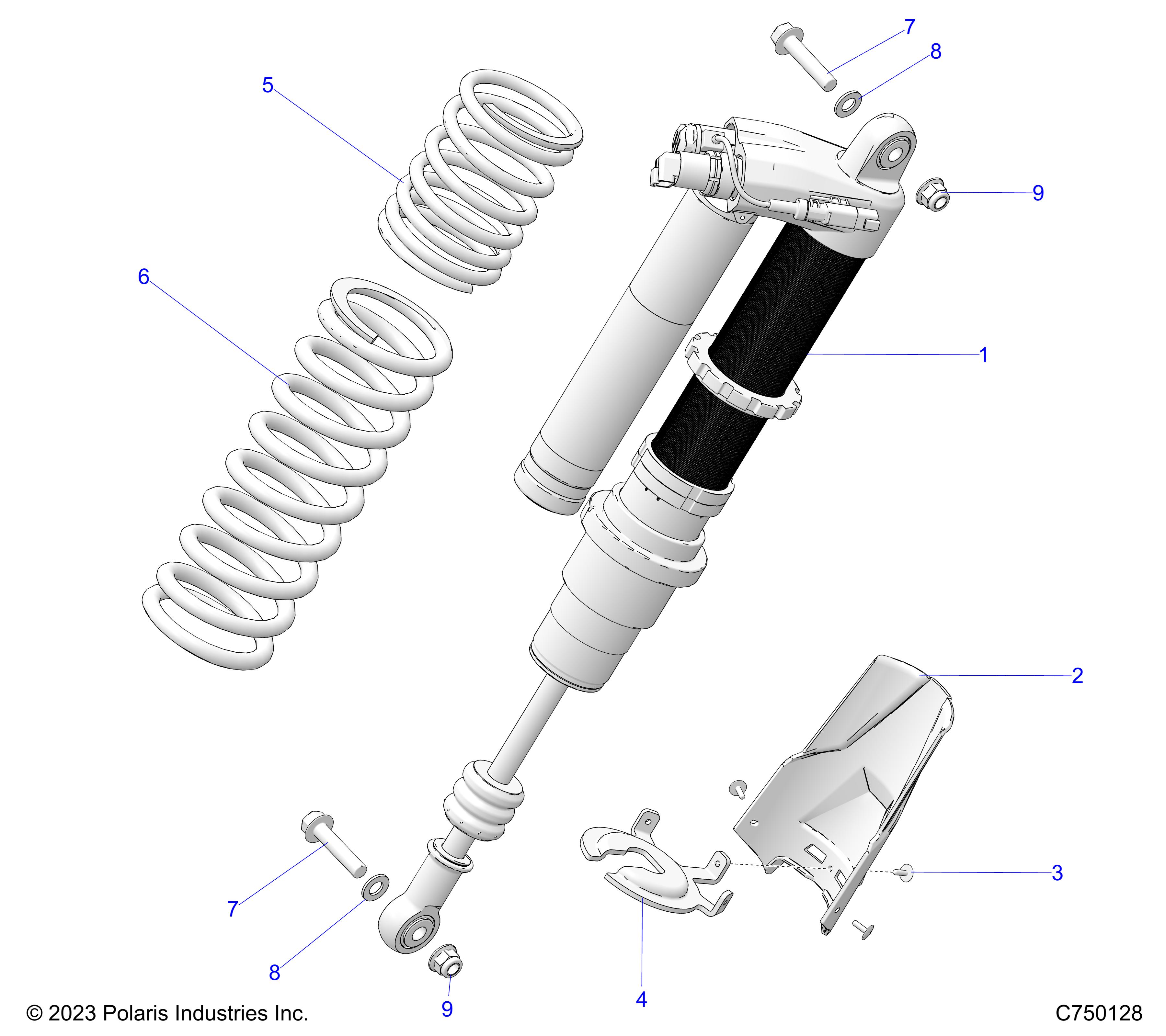 SUSPENSION, REAR SHOCK & MOUNTING - Z25RPP2KBL (C750128)