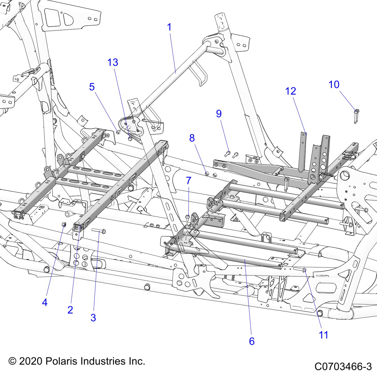 CHASSIS, SEAT AND CENTER CONSOLE MOUNTING - Z23RMK2KAJ/BJ (C0703466-3)