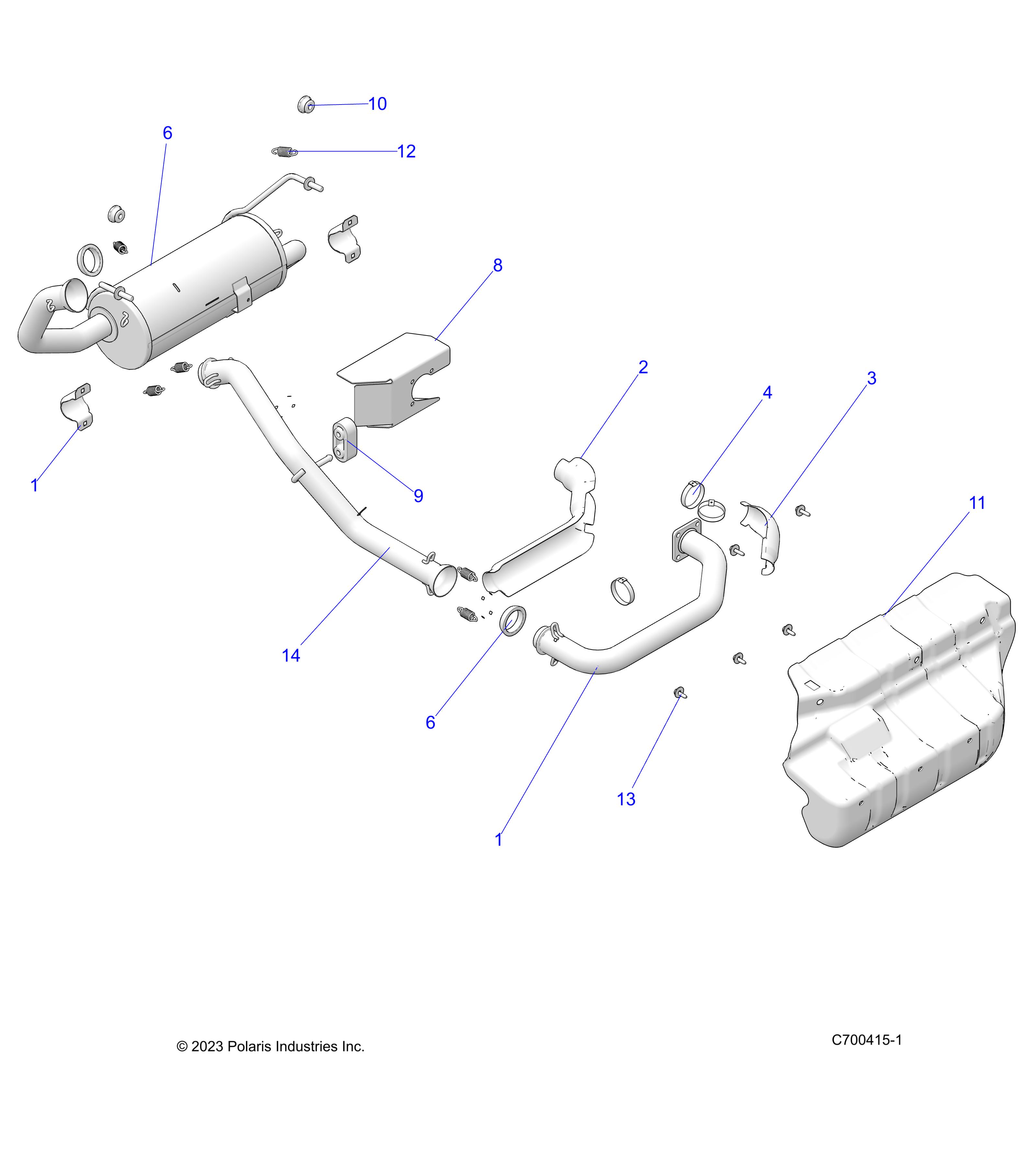 ENGINE, EXHAUST SYSTEM - R24RRED4JA (C700415-1)