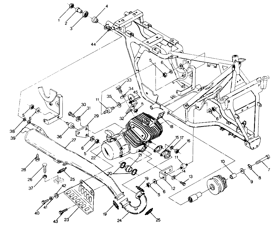 Engine and Muffler Mounting (49147514750005)