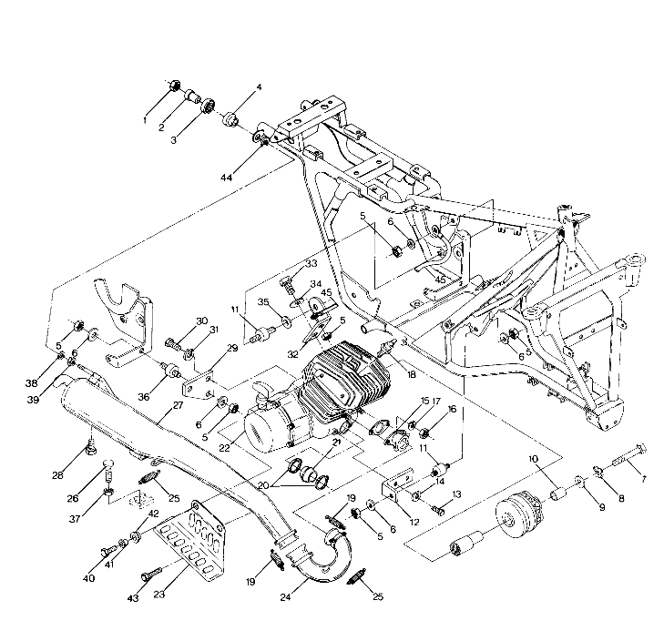 Engine and Muffler Mounting (4914761476005A)