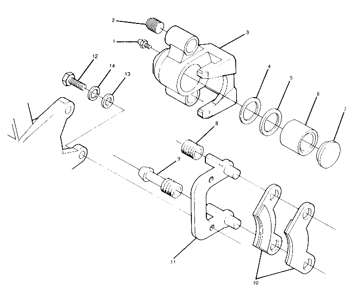 Front Brake Caliper Assembly 1988 4 x 4 Update - 4/14/88 (4914761476036A)