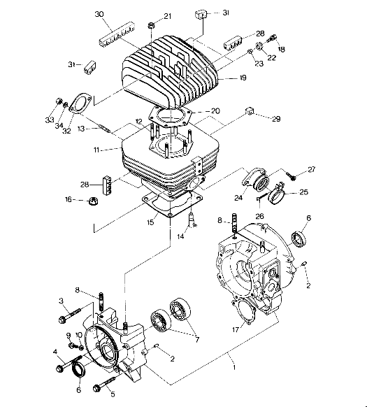 Crankcase and Cylinder Assembly (4914761476038A)