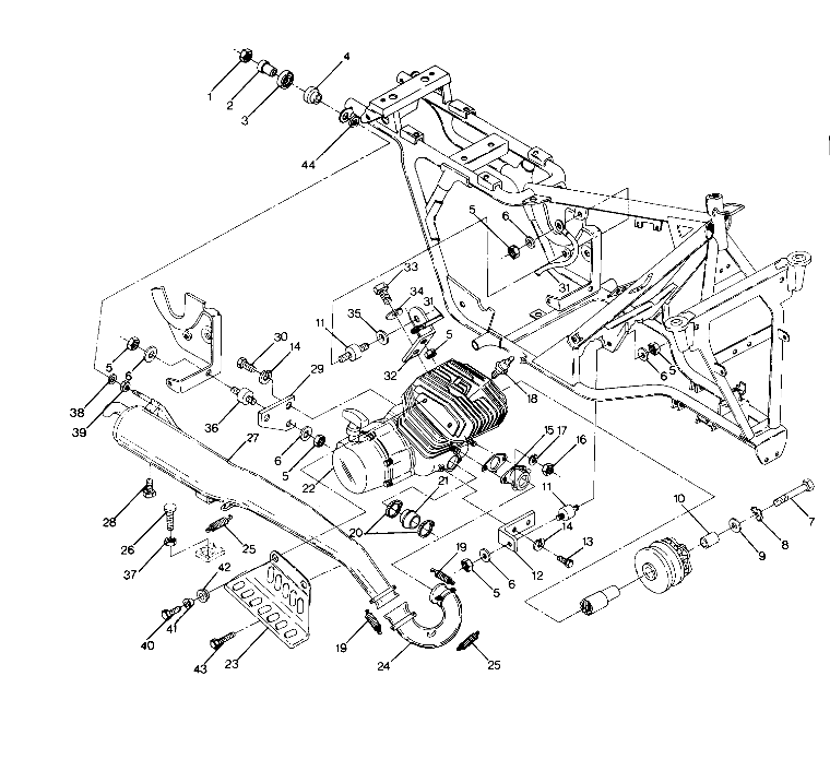 Engine and Muffler Mounting (4914771477005A)