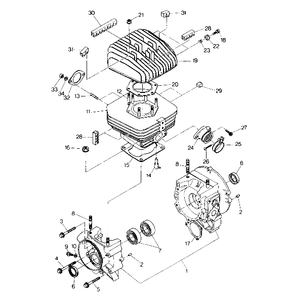 Crankcase and Cylinder Assembly (4914771477032A)