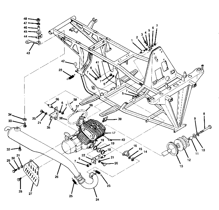 Engine and Muffler Mounting (4914781478005A)