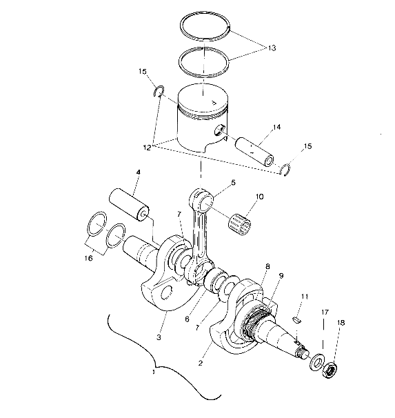 Crankshaft and Piston Assembly (4914781478032A)