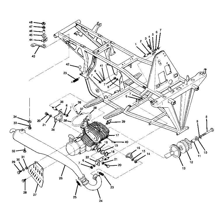 Engine and Muffler Mounting (4914891489005A)