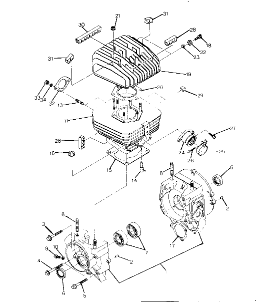 Crankcase and Cylinder Assembly (4915951595036A)