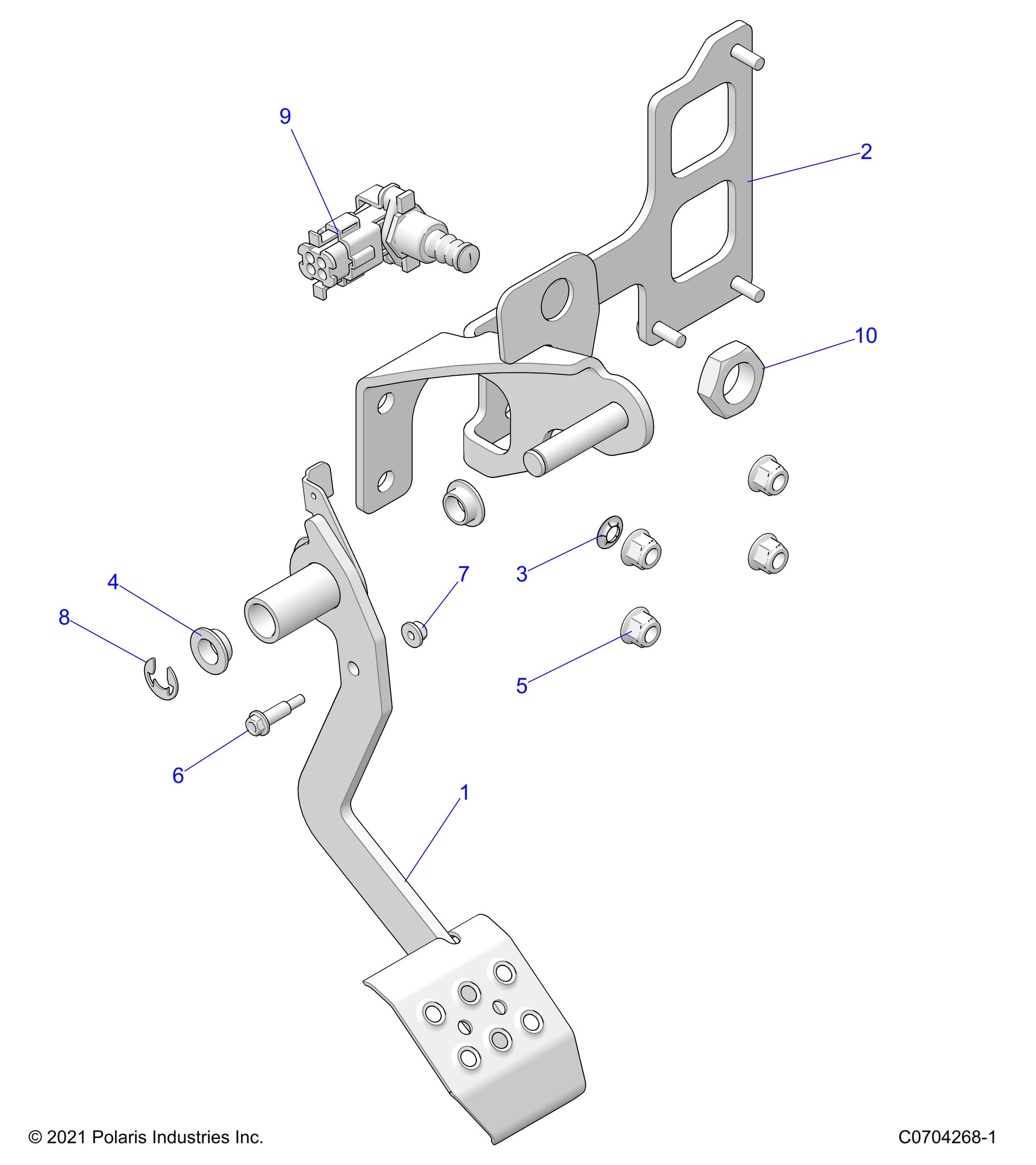 BRAKES, PEDAL - Z23NAE99FR/SCR/FR (C0704268-1)