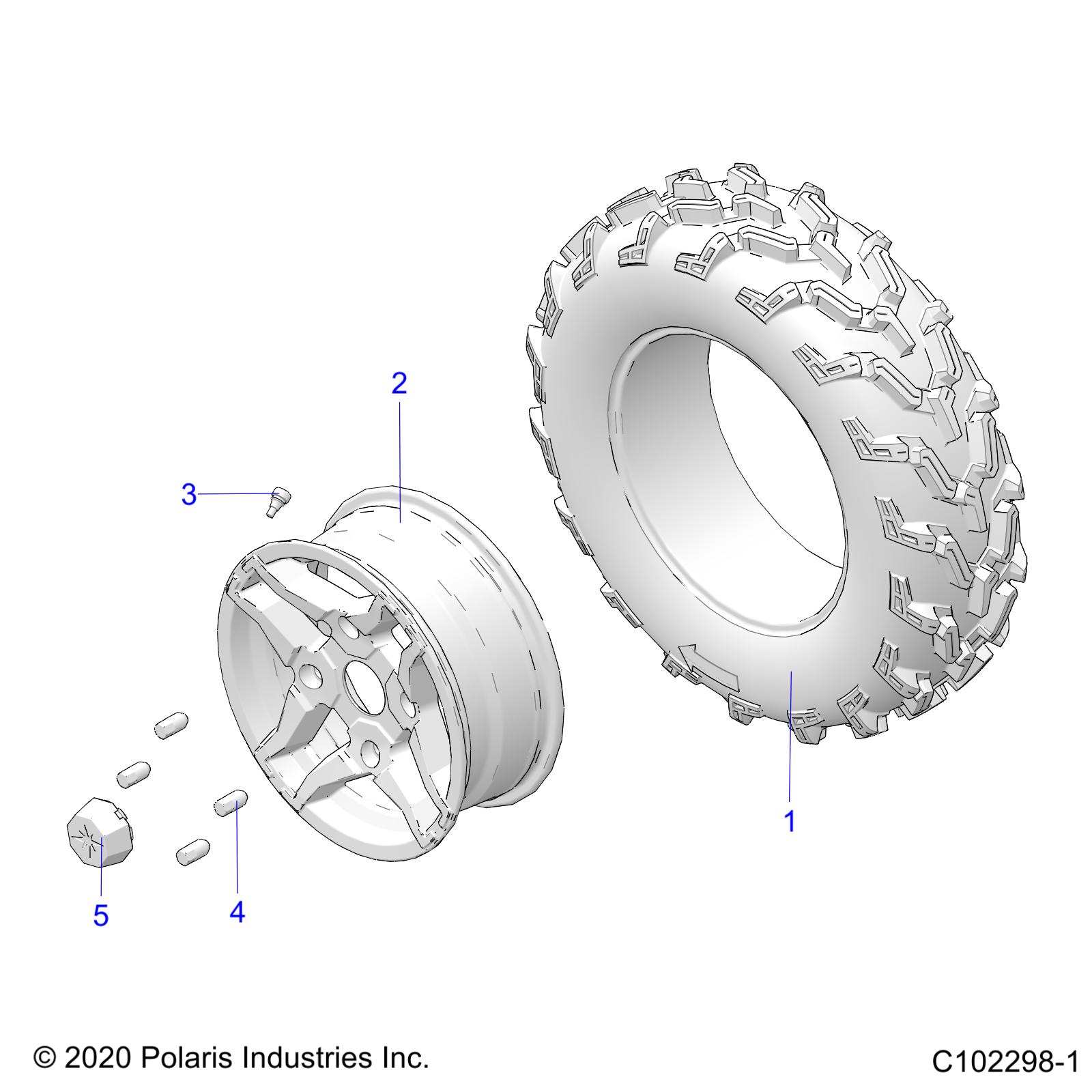 WHEELS, FRONT TIRE - A24SHD57A9 (C102298-1)