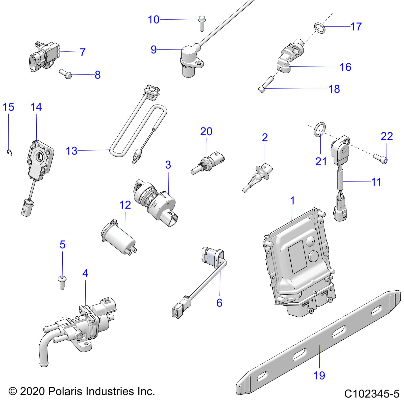 ELECTRICAL, SWITCHES, SENSORS, ECU and CONTROL MODULES - A21SXM95AG/CAG (C102345-5)