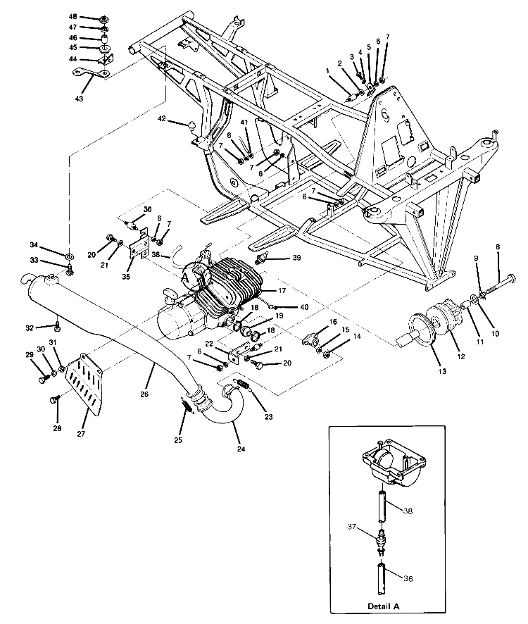 Engine and Muffler Mounting (4916331633005A)