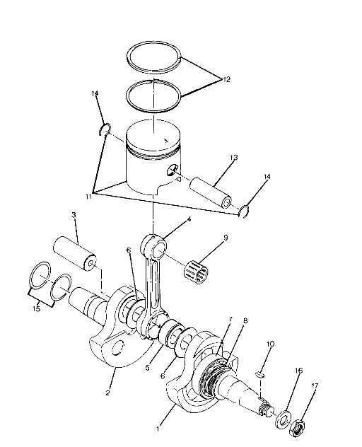 Crankshaft and Piston Assembly (4916331633032A)