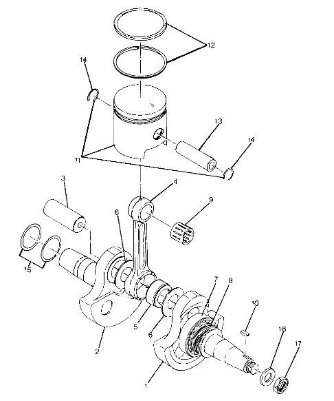 Crankshaft and Piston Assembly (4916341634033A)