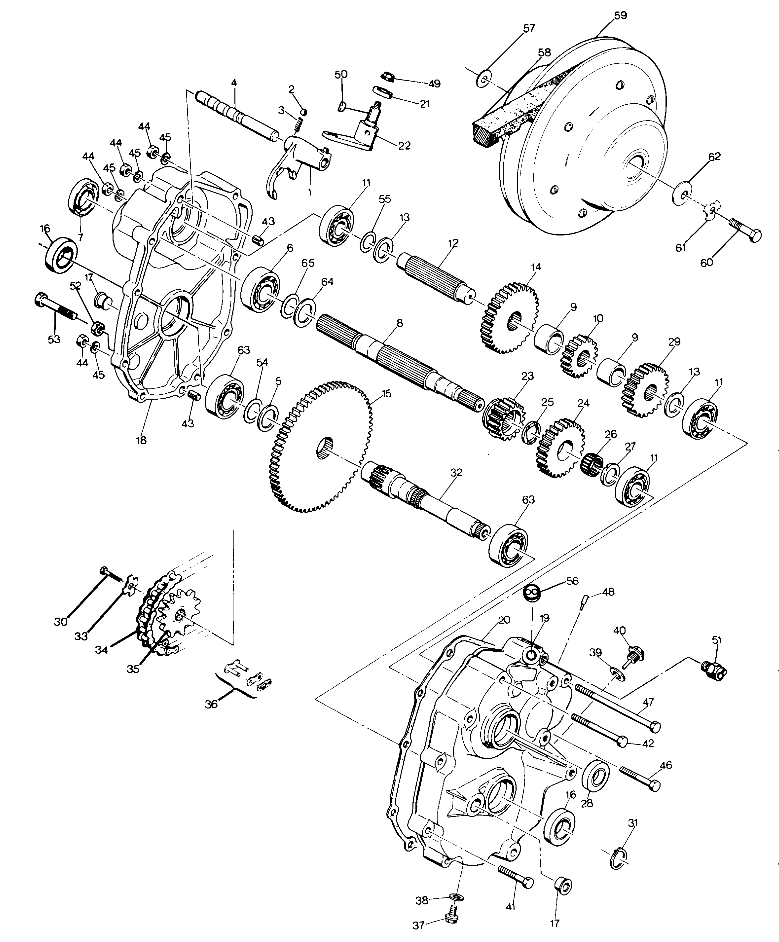 Gearcase Assembly (ME25P5) (4916351635037A)