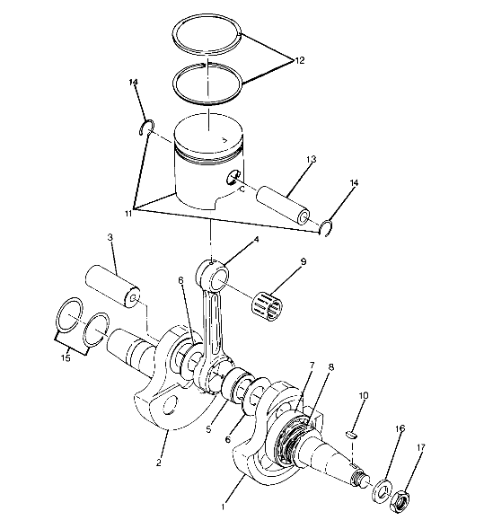 Crankshaft and Piston Assembly (4916351635044A)