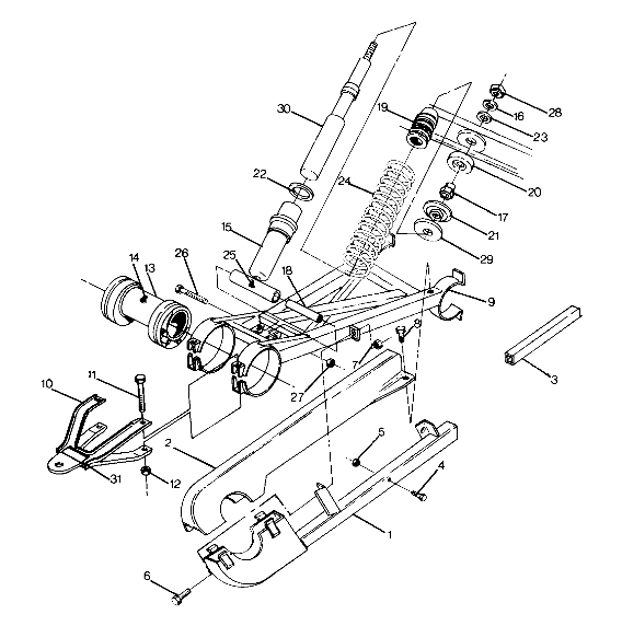 Swing Arm Weldment (Rear) (4916361636027A)