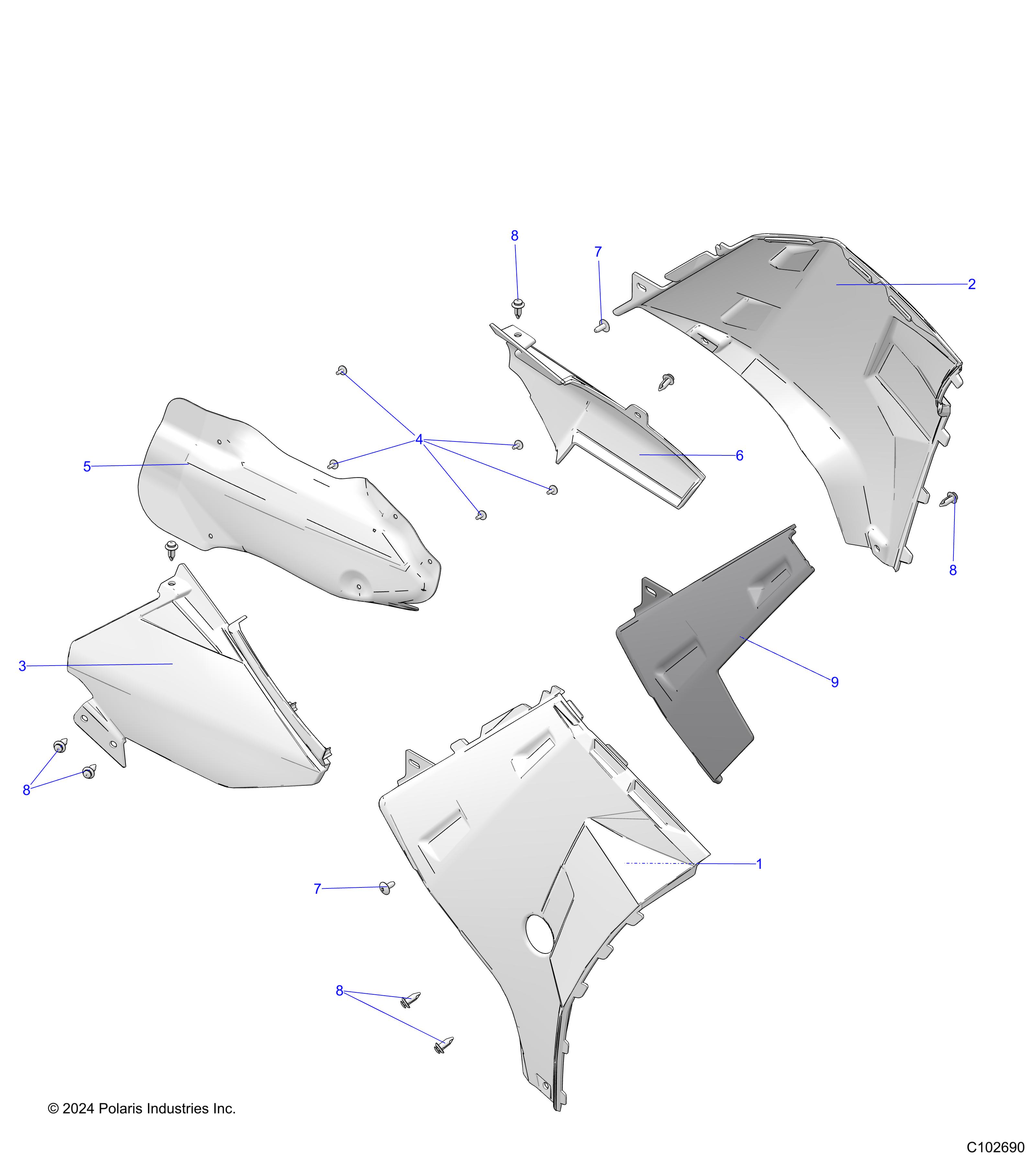 BODY, SIDE PANELS - A25SYE85AL (C102690)