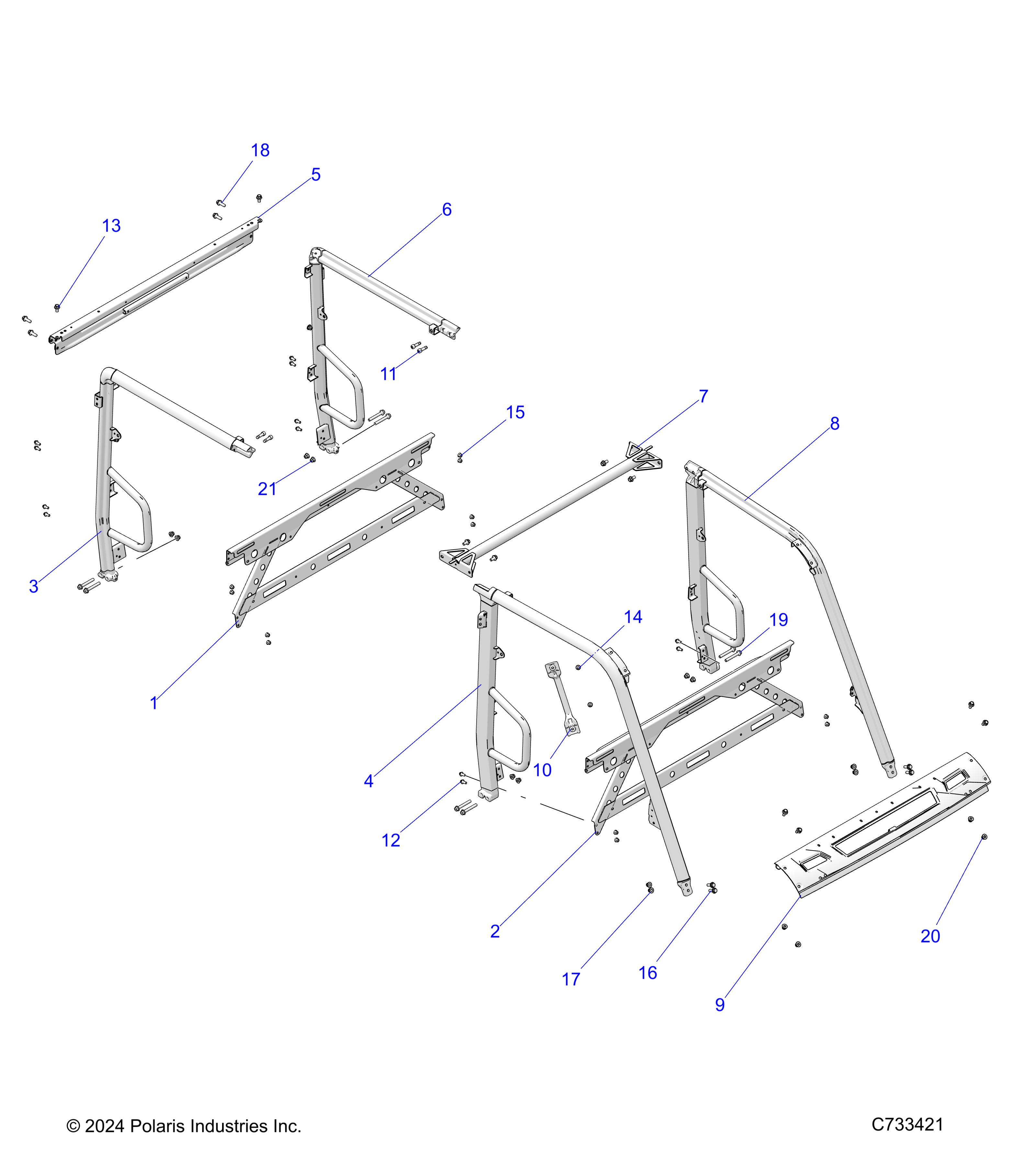 CHASSIS, CAB FRAME - R25M4E57L5 (C733421)