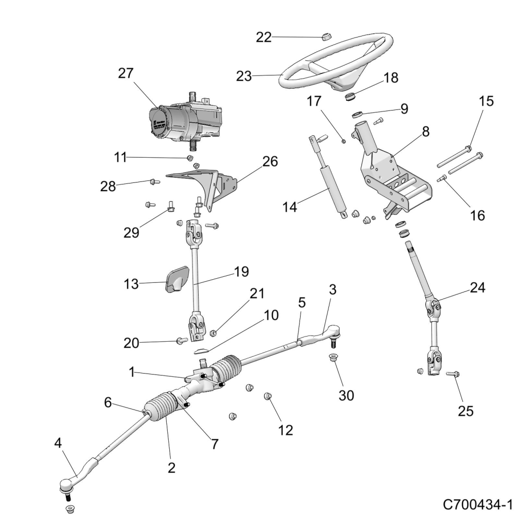 STEERING, STEERING ASM. - D21BEPD4B4 (C700434-1)