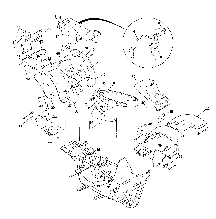 Body Assembly 4x4-Updated 4/89 (49173717370001)