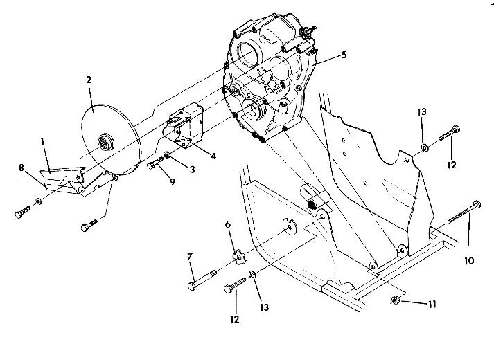 Right Hand Gearcase and Brake Mounting Updated 5/90 (4917721772029A)