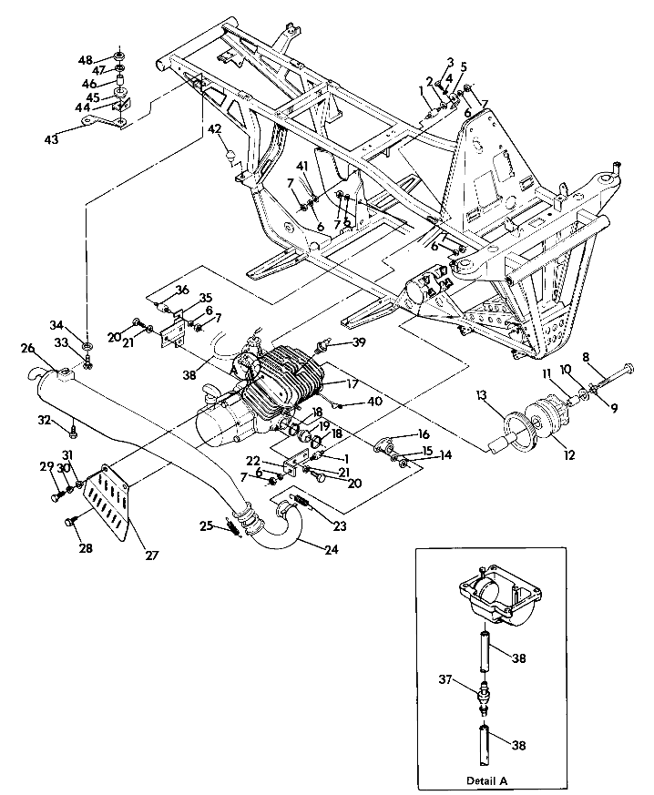 Engine and Muffler Mounting (4917731773005A)