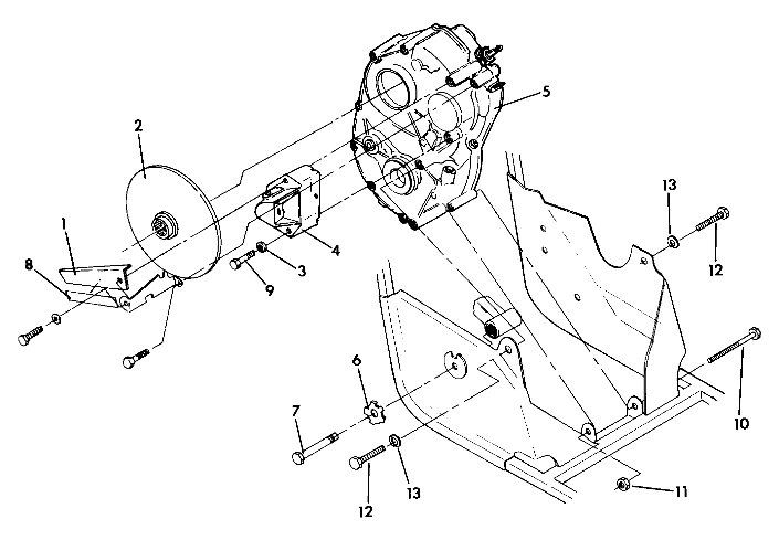 Right Hand Gearcase and Brake Mounting Updated 5/90 (4917731773031A)