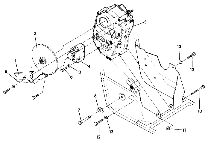 Right Hand Gearcase and Brake Mounting Updated 5/90 (4917741774034A)