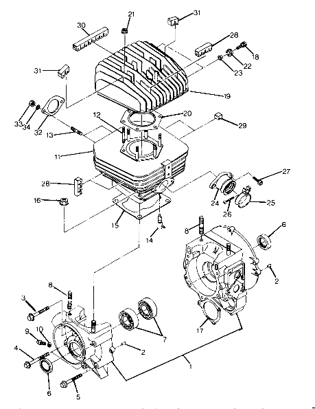 Crankcase and Cylinder Assembly (4917741774036A)