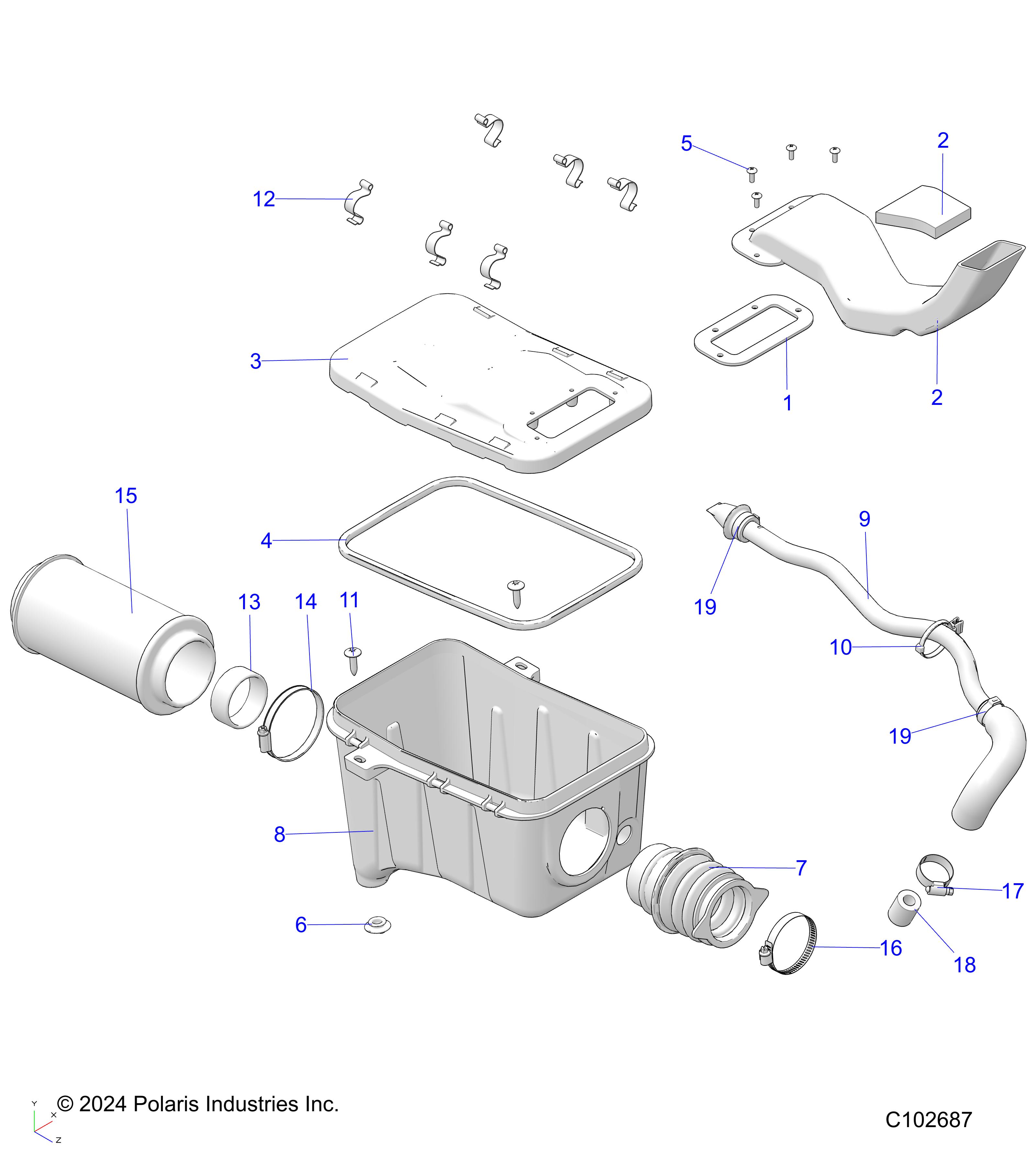 ENGINE, AIR INTAKE SYSTEM - A25SEA57A1/A3/A6/A9 (C102687)