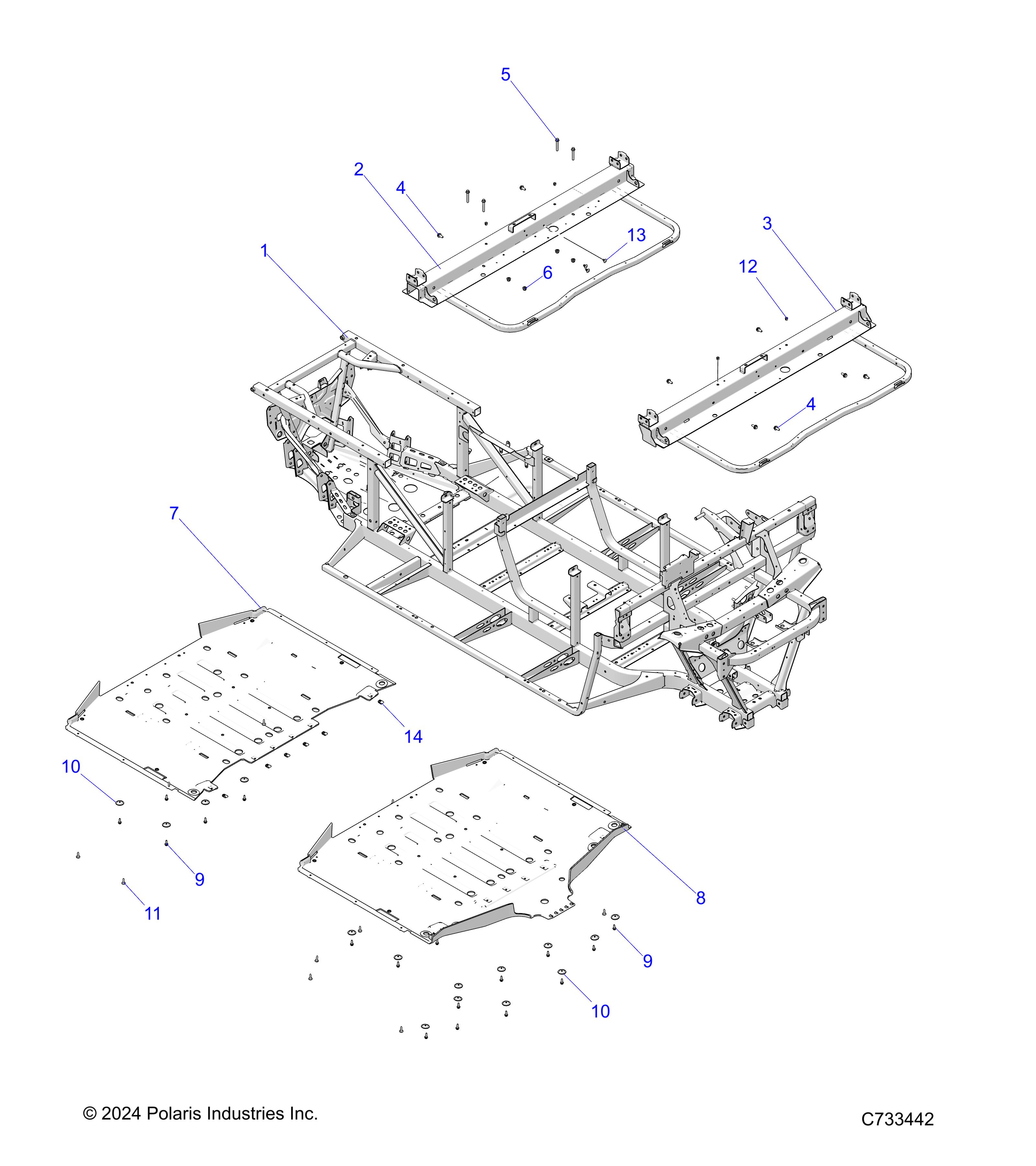 CHASSIS, FRAME  - R25M4E57L5 (C733442)