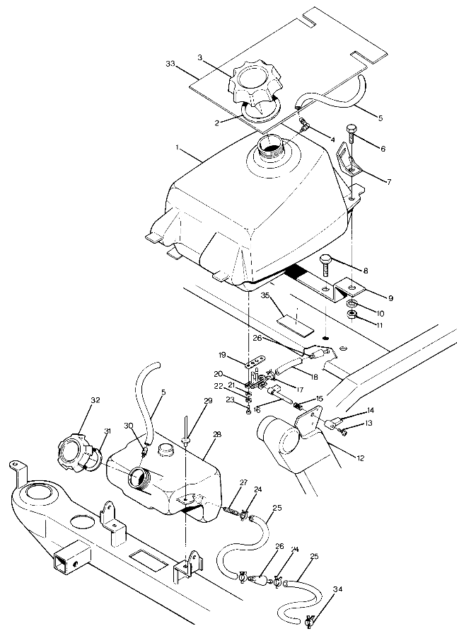 FUEL TANK ASSEMBLY 350 2X4 (4918531853009A)