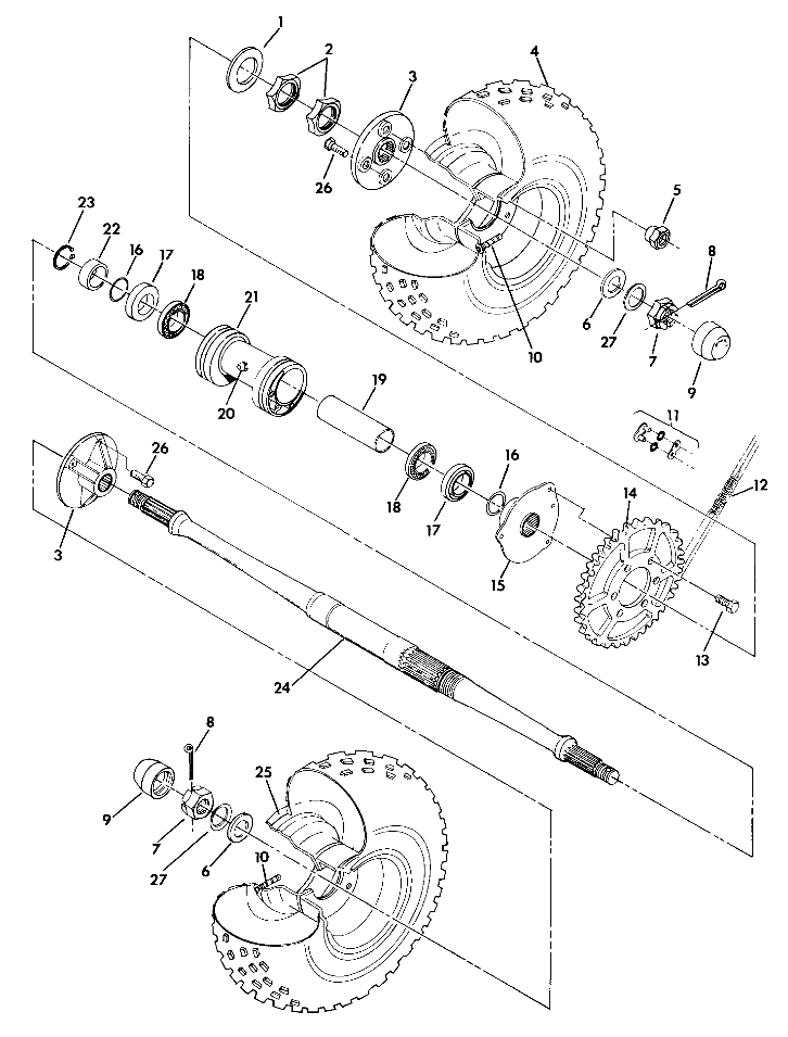 REAR WHEEL DRIVE ASSEMBLY 350 2X4 (4918531853019A)