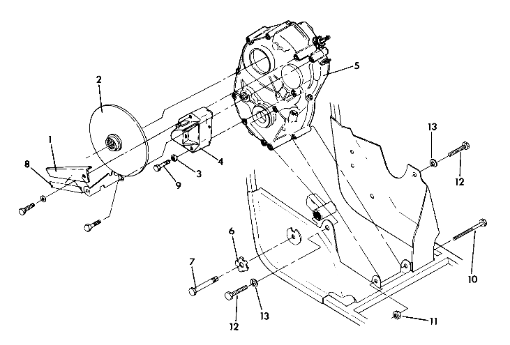 R.H.GEARCASE/BRAKE MTG.  350 2X4 (4918531853031A)