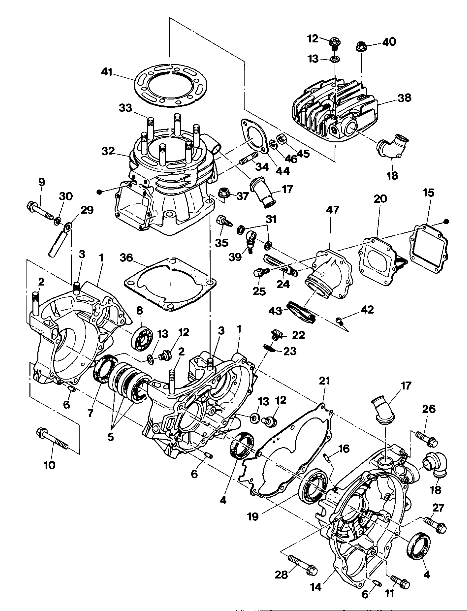 Crankcase and Cylinder Assembly (4918531853035A)