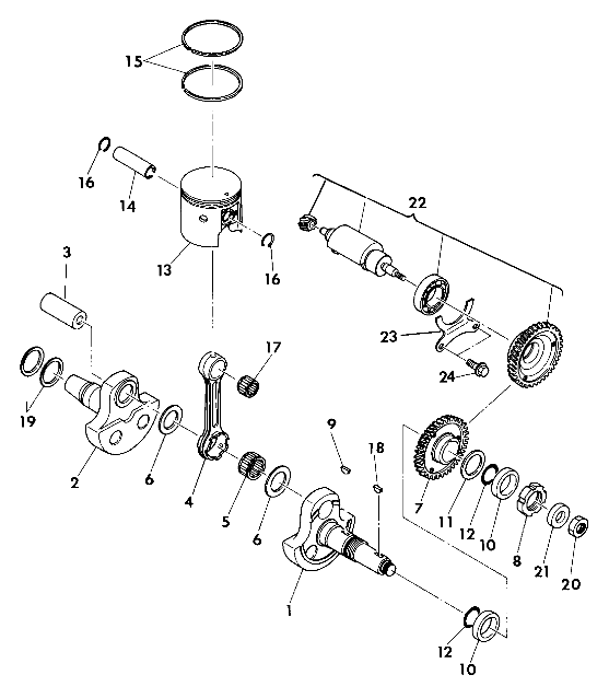 Crankshaft and Piston Assembly (4918531853036A)