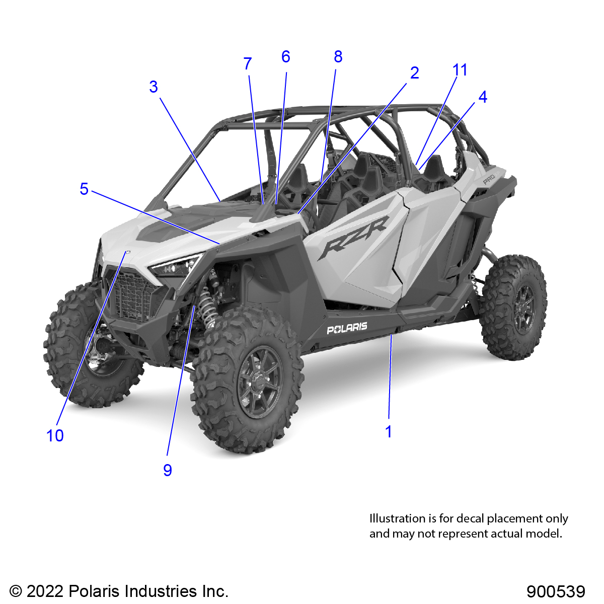 BODY, DECALS, STANDARD - Z23RAD92PS (900539-01)