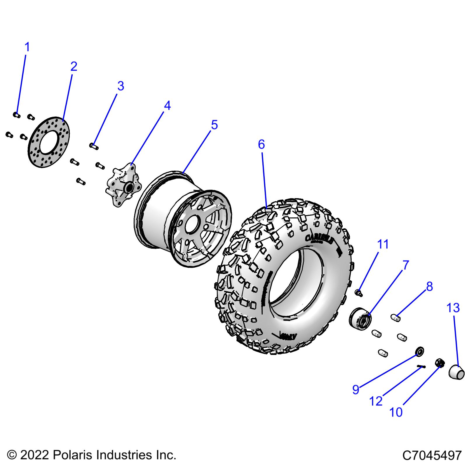 WHEELS, REAR - R22MAE57DX (C7045497)