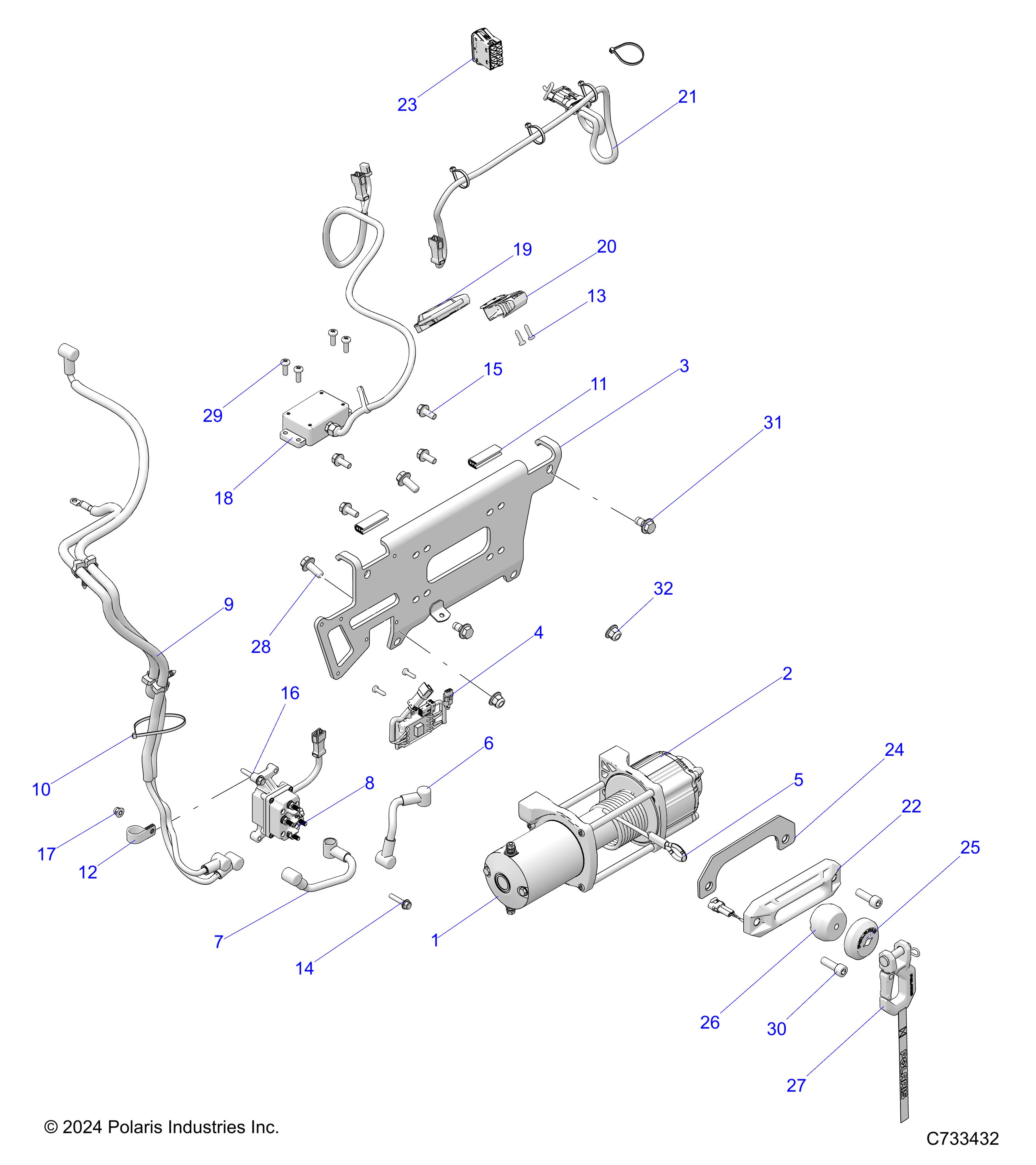 BODY, WINCH - R25RRE99DP (C733432)