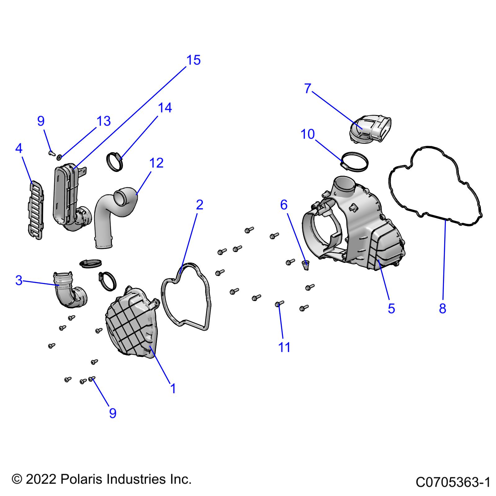 ENGINE, ALTERNATOR COVER HVAC - (R23RRV99AC/RR299AC) (C0705363-1)