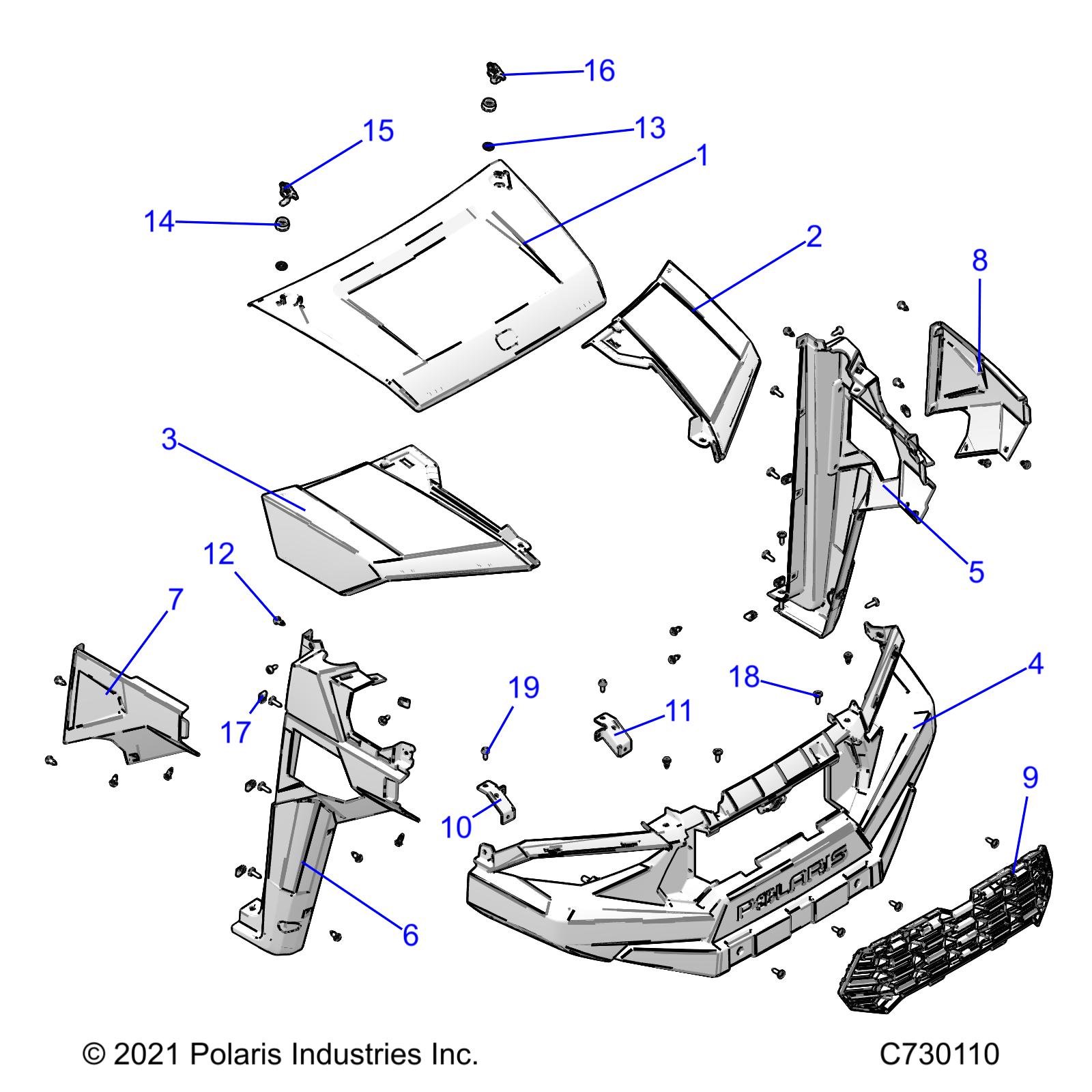 BODY, HOOD, AND FRONT FENDERS - R24MAU57B4/Z4/B9/Z9 (C730110)