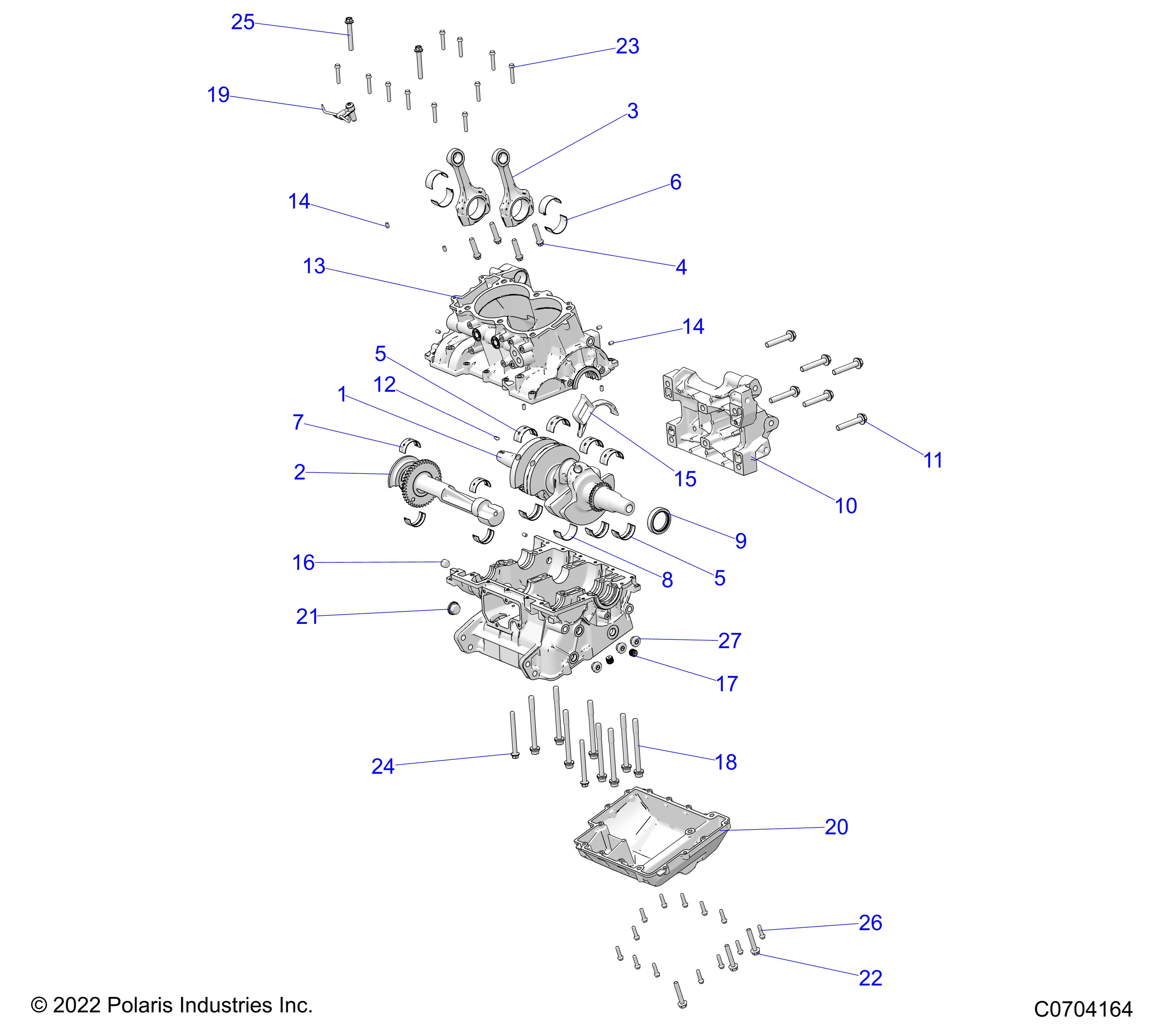 ENGINE, CRANKCASE AND CRANKSHAFT - Z23N4E99A/99B (C0704164)