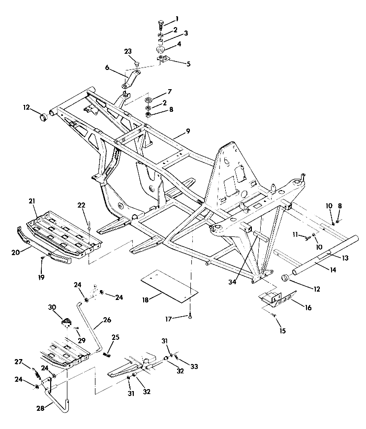 FRAME ASSEMBLY with RACKS TRAIL BLAZER (4919761976003A)