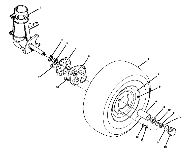 FRONT WHEEL ASSEMBLY TRAIL BLAZER (4919761976015A)