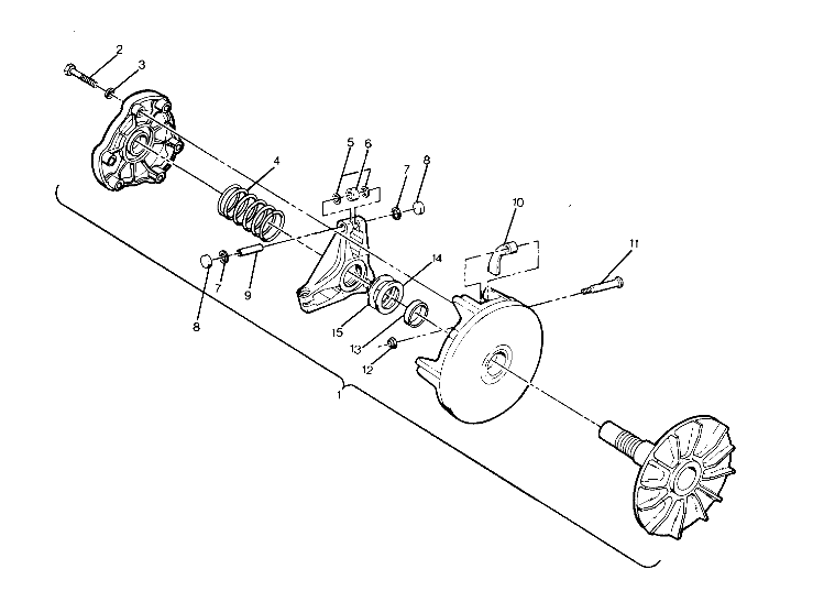 DRIVE CLUTCH ASSEMBLY  TRAIL BLAZER (4919761976023A)