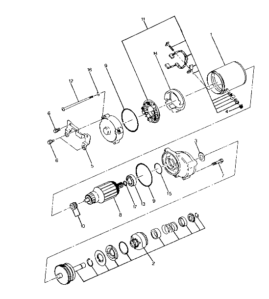 STARTING MOTOR ASSEMBLY  TRAIL BLAZER (4919761976037A)