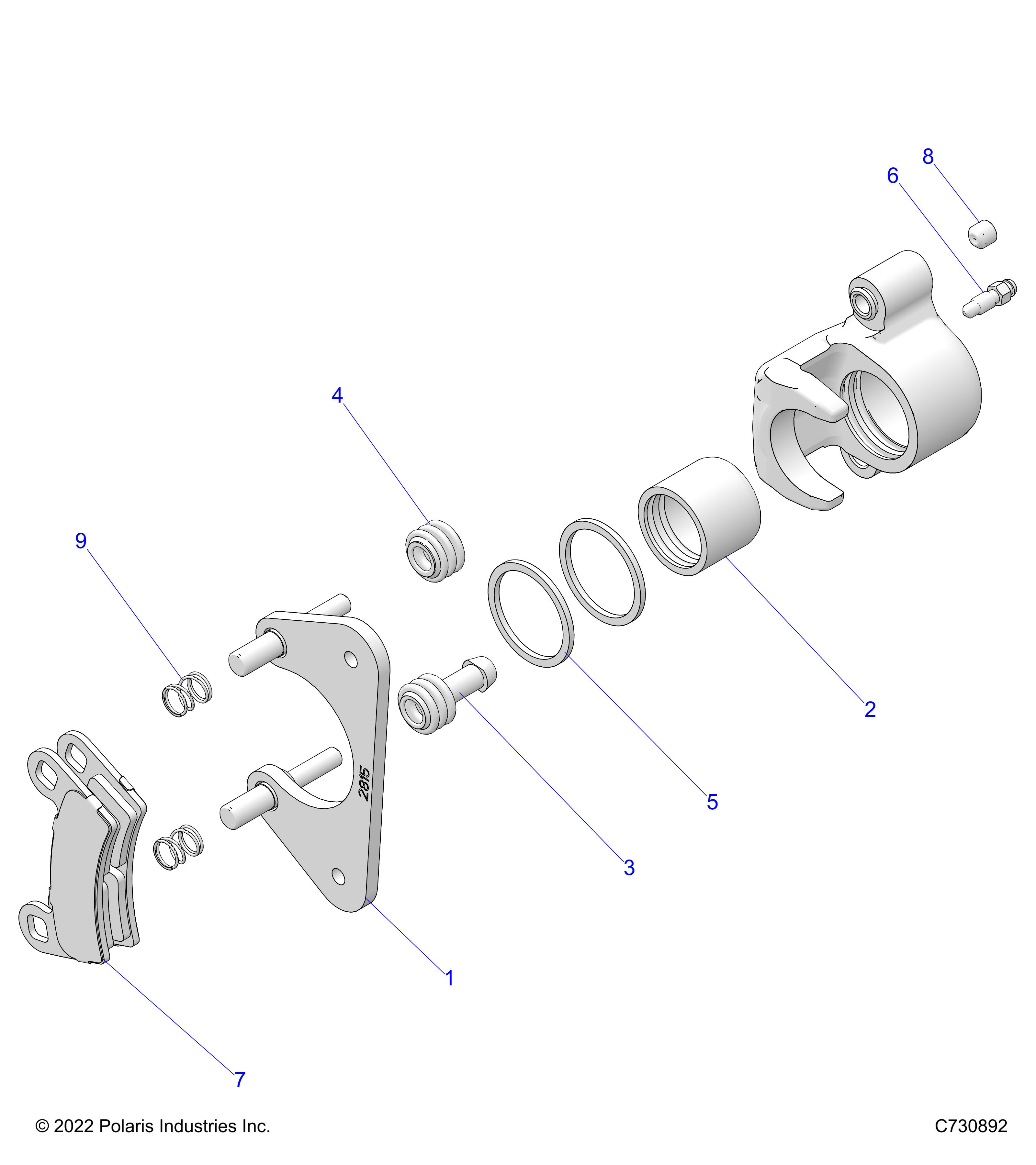 BRAKES, REAR CALIPER - R23TAE99AD/AP/BD/BP (C730892)